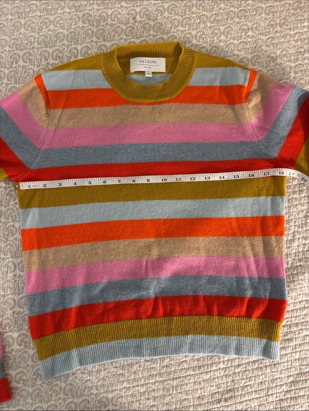 La Ligne Striped Cashmere Crewneck Sweater - Picture 3 of 7